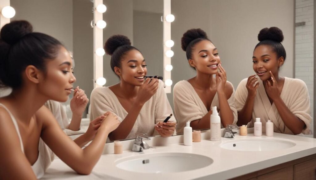 Maquiagem híbrida funcional: beleza que cuida da pele o dia todo (68 caracteres)